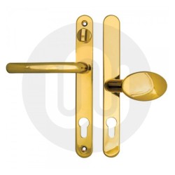 Simplefit by Fab & Fix Balmoral Sprung Offset Lever/Pad 92PZ/62PZ Door Handle with Snib - Medium Cover (243BP/211CRS)