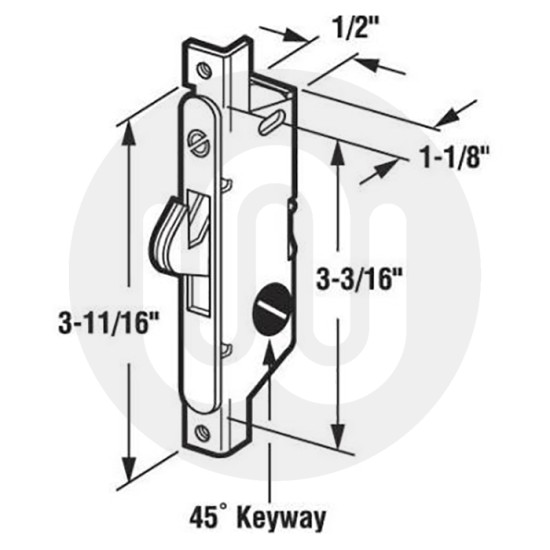 Adams Rite Small Hook Lock