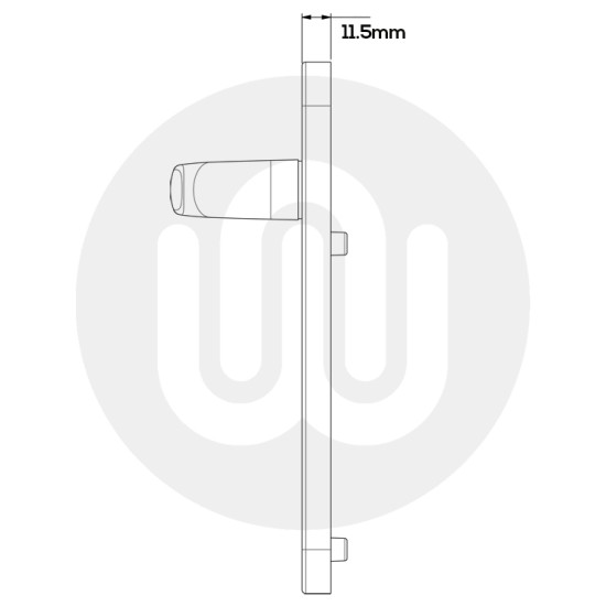 Trojan Sparta Sprung Inline Lever/Lever 92PZ/92PZ Door Handle - Standard Cover (212BP/122CRS)