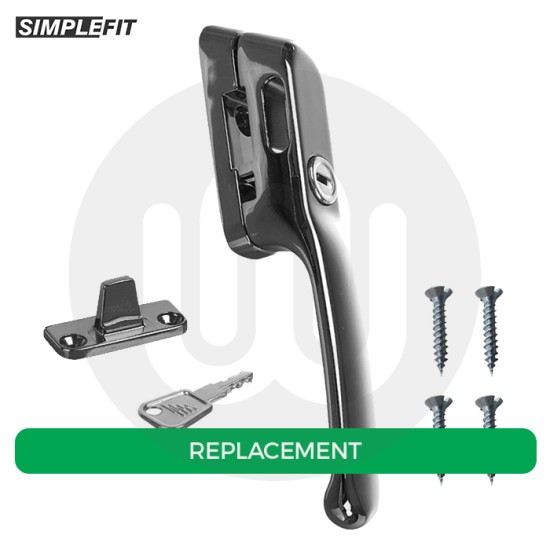 Shaw Replacement Timber Cockspur Window Handle with Keep