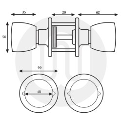 ERA Passage Lock Set