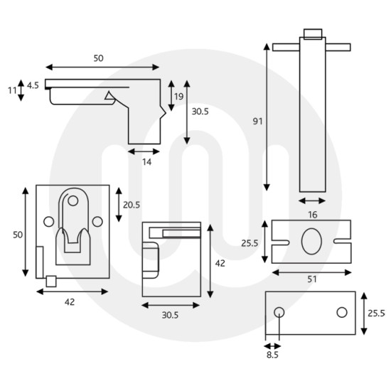 Concealed Door Chain