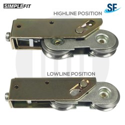 Simplefit Low to Highline Double Wheel Patio Rollers - Sold and Priced in Pairs