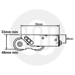 Simplefit Low to Highline Double Wheel Patio Rollers - Sold and Priced in Pairs