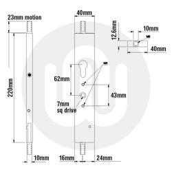 Debar Bi Folding Door Lock Old Style