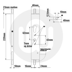 Debar Bi Folding Door Lock Old Style