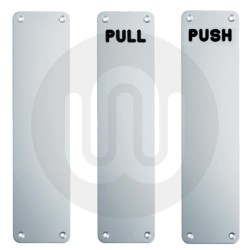 Door Finger Plates - Push, Pull, Blank