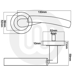 Sorrento Lever Handle on Rose