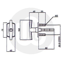 Long Spigot Garage Door Lock