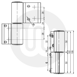 Sobinco 2 Part Hinge 