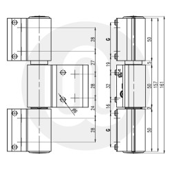 Sobinco 3 Part Hinge