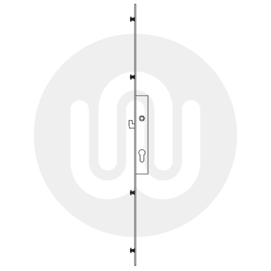 Sobinco Pentalock 6774 Patio Door Lock - Flat Faceplate