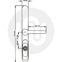 ERA Lockguard Security Door Handle 68-92mm