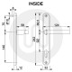 Hoppe Birmingham Inline Lever/Lever 92PZ/92PZ Door Handle - Medium Cover (242BP/215CRS)