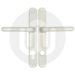 Simplefit by Fab & Fix Berwick High Security Inline Lever/Lever 92PZ/92PZ Door Handle - Medium Cover (243BP/211CRS)