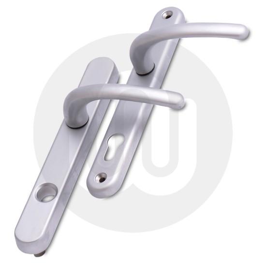 Simplefit by Fab & Fix Berwick High Security Inline Lever/Lever 92PZ/92PZ Door Handle - Medium Cover (243BP/211CRS)