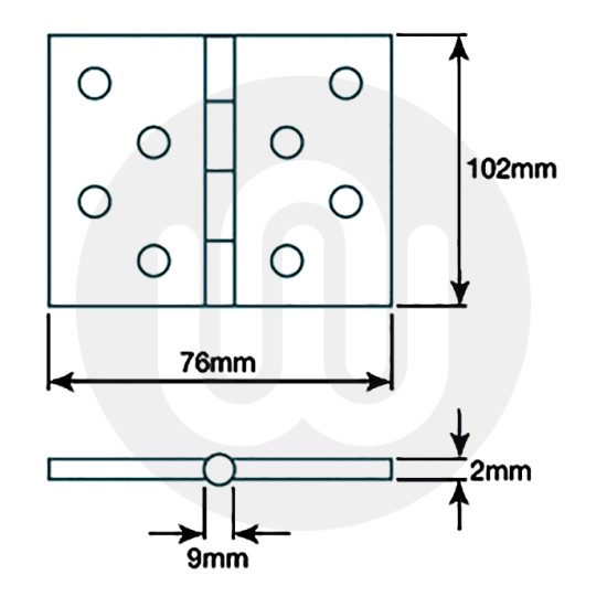 Loose Pin Hinges 102mm