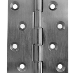 Satin Chrome Phosphor Bronze Washered Hinge - 50mm