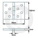 Double Steel Washered Hinge 76mm