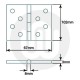 Double Stainless Steel Washered Hinge 67mm