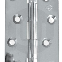 Polished Chrome On Brass Hinge - 21.5mm