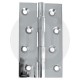 Polished Chrome On Brass Hinge - 21.5mm