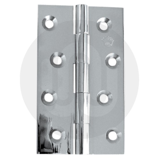 Polished Chrome On Brass Hinge - 28mm