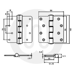 ERA Saracen Homesafe Premier 4” Composite Butt Hinge – Face Fit