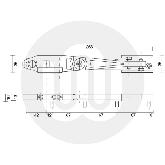 Axim Standard Side Load Arm T with Finger Trap 