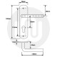 Simplefit Antique Inline Lever/Lever 92PZ/92PZ Door Handle - Medium Cover (240BP/212CRS)