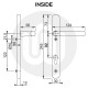 Hoppe Birmingham Sprung Inline Lever/Lever 92PZ/92PZ Door Handle - Standard Cover (245BP/122CRS)