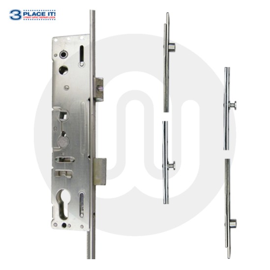 Lockmaster Style 3PLACEIT Single Spindle Lock - 2 Roller 2 Mushroom