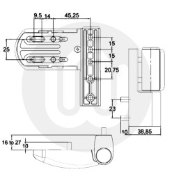 High Security Repair Flag Hinge 