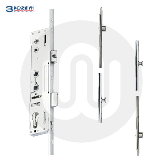 Safeware Style 3PLACEIT Double Spindle Lock - 2 Roller 2 Mushroom 