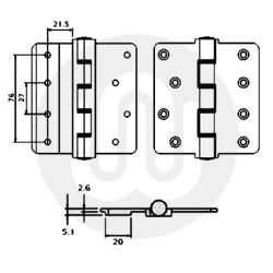 ERA Saracen Homesafe Premier 4” Composite Butt Hinge – Trim Fit