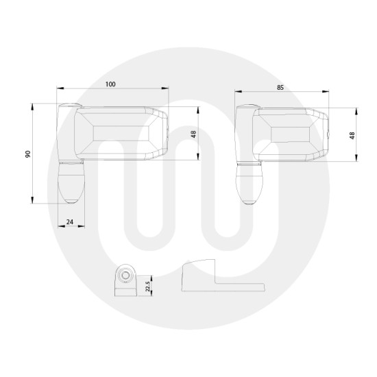 Nexus Adjustable Flag Hinge