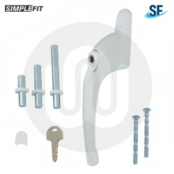 Simplefit Bagged Inline Espag Window Handle With 3 Spindles