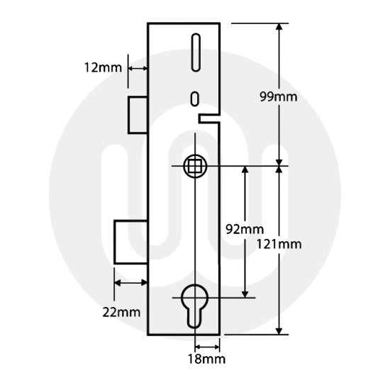 SAPA Centre Case with Deadbolt