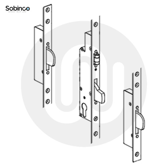 Sobinco 8400 Series 3 Deadbolt Roller Catch Flat Faceplate