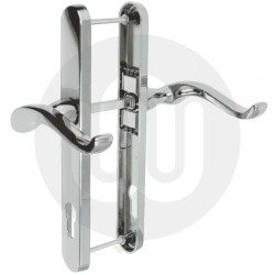 Simplefit by Fab & Fix Balmoral Swan Neck Inline Lever/Lever 92PZ/92PZ Door Handle - Medium Cover (243BP/211CRS)