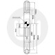 Yale Adjustable Inline Lever/Lever 92PZ/92PZ Door Handle - Standard Cover (270BP/Varied CRS)