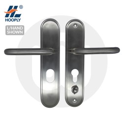 Hooply 918902 Steel Door Handle with Snib + Cylinder Cover (Euro Profile)