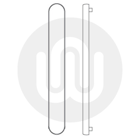 Hoppe Birmingham Exterior Blank Plate - Medium Cover (245BP/215CRS)