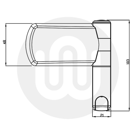 Trojan Midi Flag Hinge