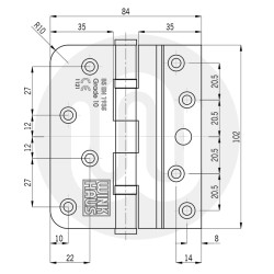 Winkhaus Composite Door Hinge