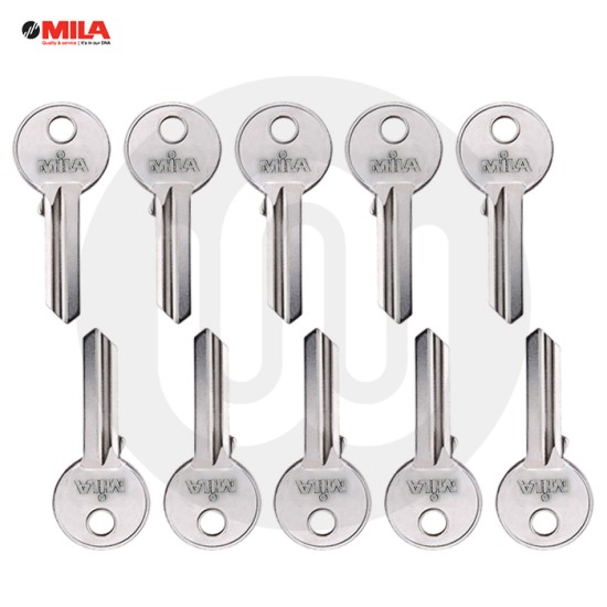 Standard Half Euro Cylinder Key Blanks - Pack of 10