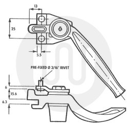 Single Point Cockspur Window Handle - Locking 