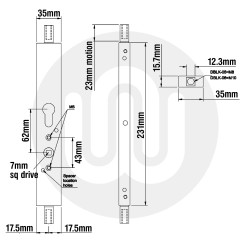 Debar / Caldwell Robus Bi Folding Door Lock