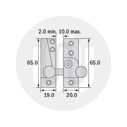 Straight Arm Fastener - Locking