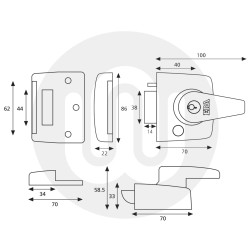 ERA Dead Locking Nightlatch 40mm